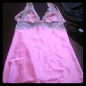Used bright pink Victoria secret satin night gown